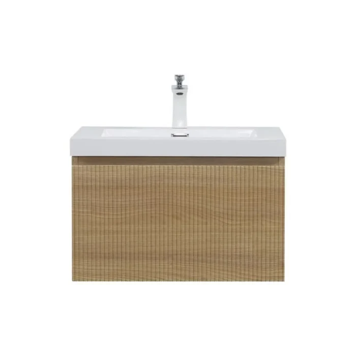 Abruzzo 36 Inch Natural Oak Floating Bathroom Vanity