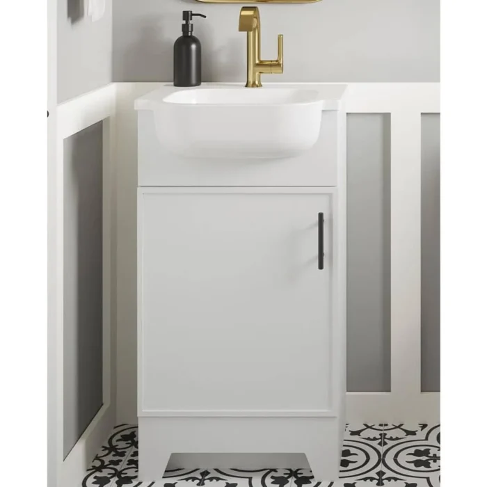 Burgess 19 Inch White Bathroom Vanity