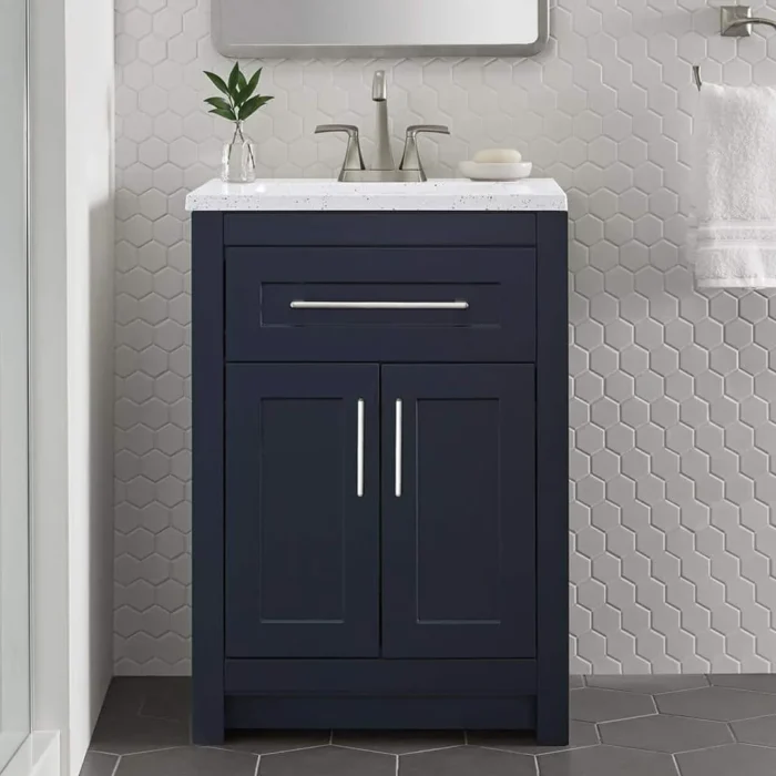 Clady 37 Inch Matte Black Bathroom Vanity