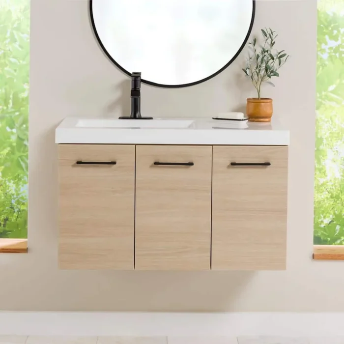 Stella 49 Inch Elm Ember Floating Bathroom Vanity